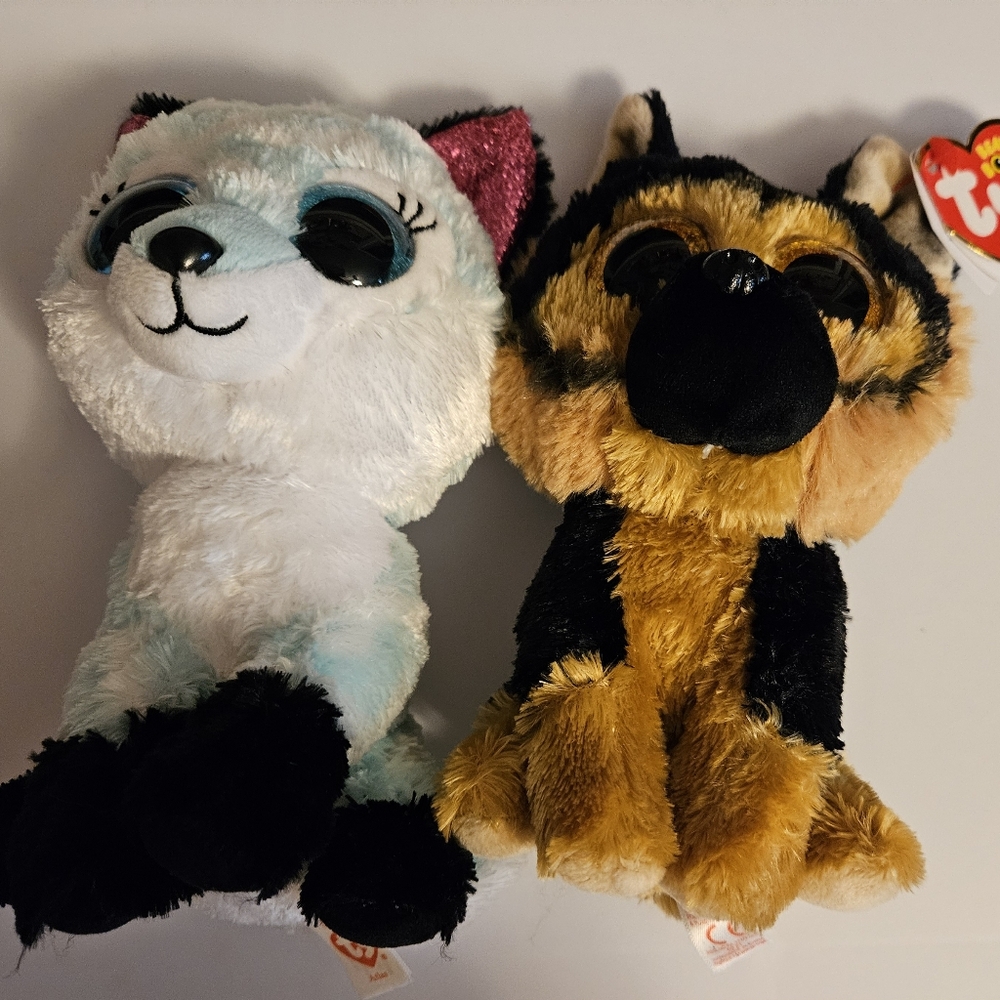 NWT Lot Of 2 TY Beanie Boos (Atlas & Spirit) 6" - Picture 2 of 7